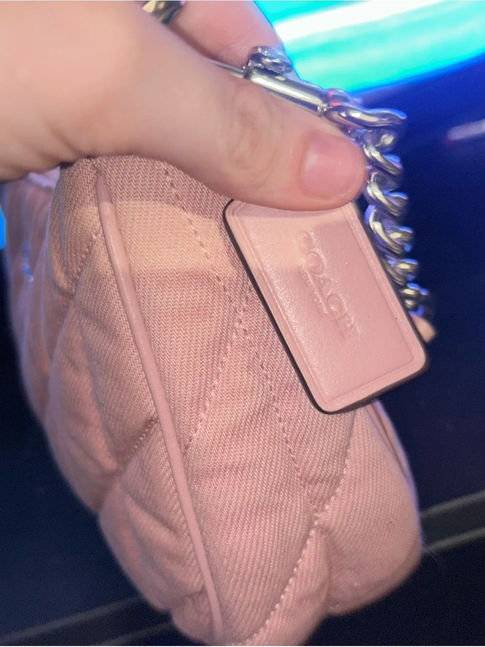 Coach Quilted Shoulder Bag in Dusty Rose
